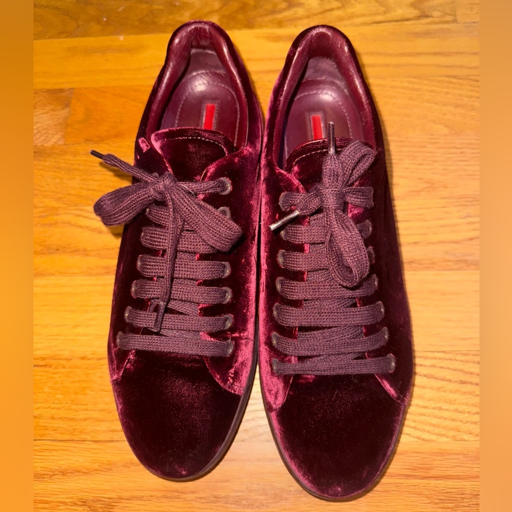 Prada Velvet Sneakers